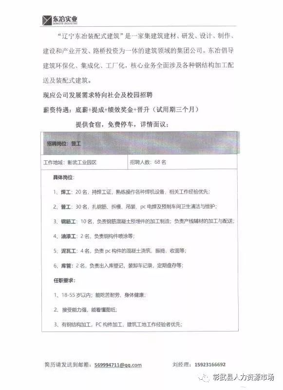 彰武縣最新招聘信息全面解析